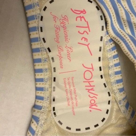 Betsey Johnson Women Hipster Swimwear Bottoms Size Medium Horizontal Stripes - Picture 8 of 8